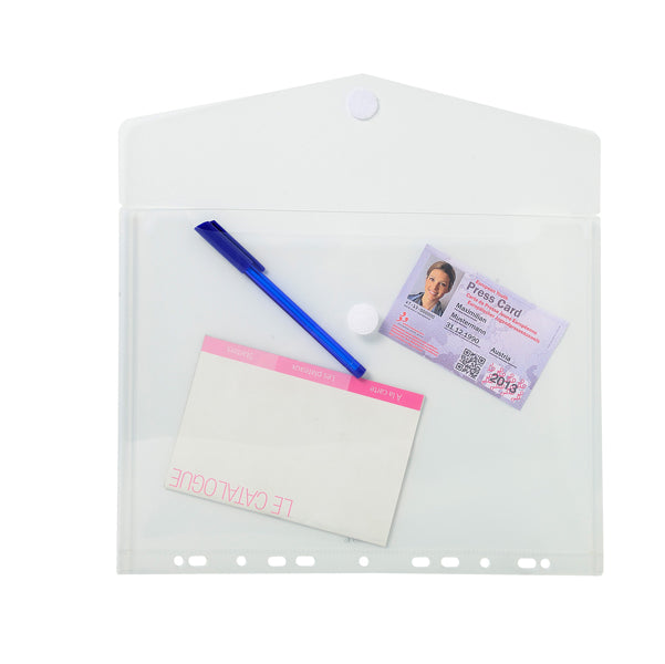 EXACOMPTA - 57381E - Busta forata con chiusura in velcro - PPL - 24x32 cm - trasparente - Exacompta