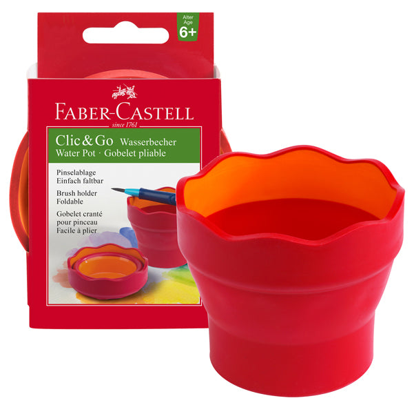 FABER-CASTELL - 181517 - Vaschetta Click Go - multiuso - rossa - Faber Castell