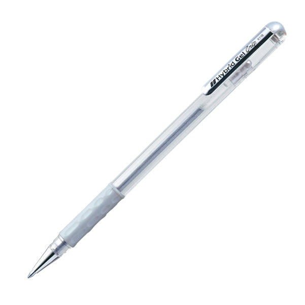 PENTEL - K118-Z - Roller gel Hybrid Grip - punta 0,8mm - argento - Pentel
