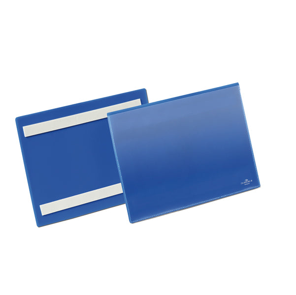 DURABLE - 1795-07 - Buste identificative - con bande adesive - A5 orizzontale - blu - Durable - conf. 50 pezzi
