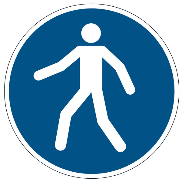 DURABLE - 1731-06 - Pittogramma adesivo - da terra - ''Passaggio obbligatorio'' - diametro 43 cm - Durable