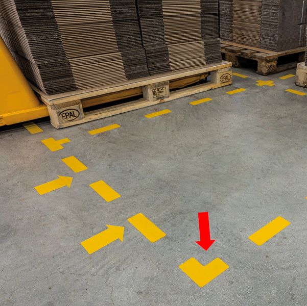 DURABLE - 1702-04 - Adesivo da terra - ''forma a L'' - 10 x 10 cm - Durable - conf. 10 pezzi