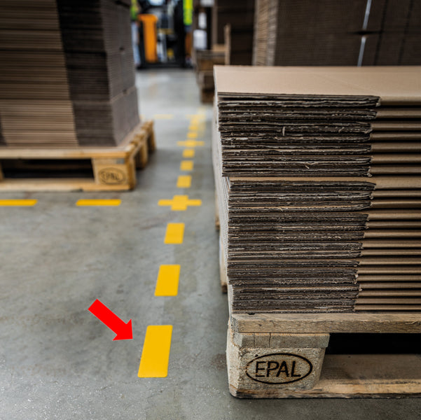 DURABLE - 1703-04 - Adesivo da terra - ''striscia'' - 10 x 15 cm - Durable - conf. 10 pezzi