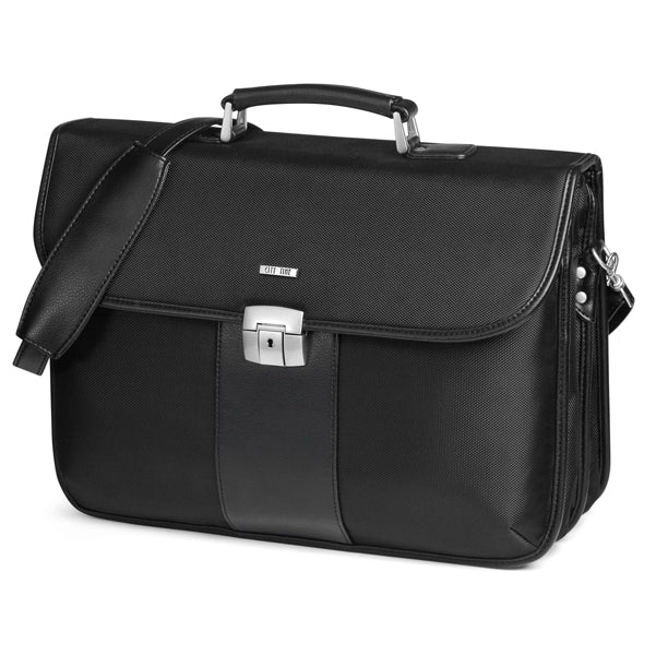 City Time - 61335 - Cartella in tessuto - extra strong - nero - 44x31x20cm - City Time
