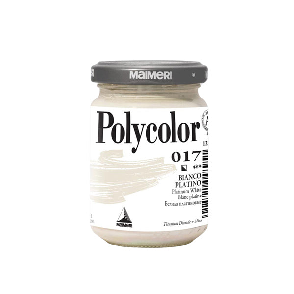 MAIMERI - M1220017 - Colore vinilico Polycolor - 140 ml - bianco platino - Maimeri