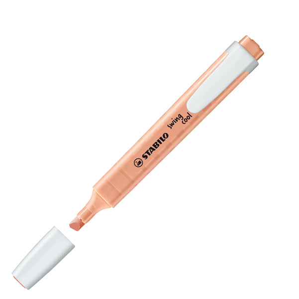 STABILO - 275-126-8 - Evidenziatore Swing Cool pastel - punta a scalpello - tratto 1 - 4 mm - rosa pesca 126 - Stabilo