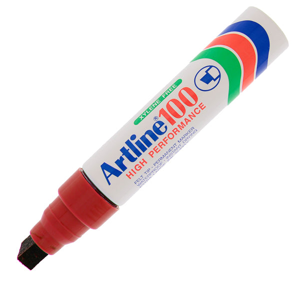 ARTLINE - A100R - Marcatore permanente A 100 - punta scalpello jumbo - 7,50 - 12,00 mm - rosso - Artline