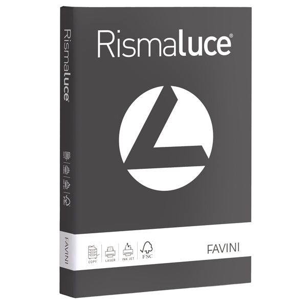 FAVINI - A674104 - Carta Rismaluce - A4 - 200 gr - grafite 72 - Favini - conf. 125 fogli