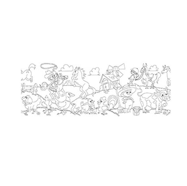 INFO - Q872308 - Rotolo creativo adesivo - tema fattoria - 30x400cm - info