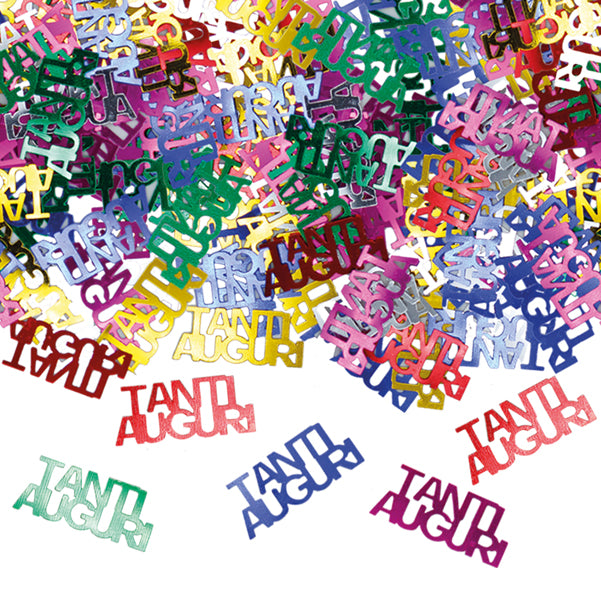 BIG PARTY - 81195 - Coriandoli in plastica ''Tanti Auguri'' - 15 gr - Big Party