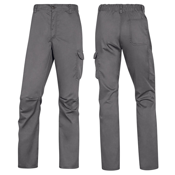 DELTAPLUS - PANOSTRPAGNXG - Pantalone da lavoro Panostrpa - sargia-poliestere-cotone-elastan - taglia XL - grigio-nero - Deltaplus