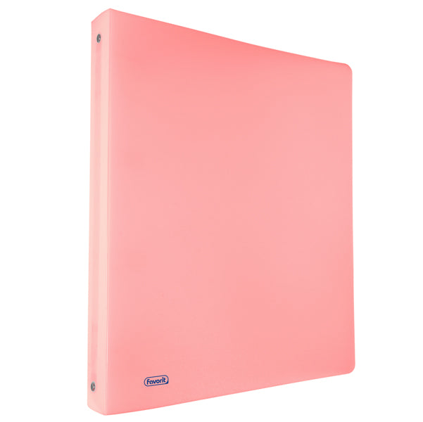 FAVORIT - 400116637 - Raccoglitore Pastel - PPL - dorso 1,5 cm - 22x30 cm - 4 anelli 15 mm - rosa - Favorit