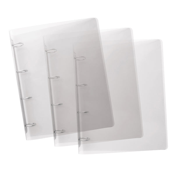 FAVORIT - 400083623 - Raccoglitore Lumina - PP - 4 anelli tondi D30 - dorso 4 cm - 22x30 cm - trasparente - Favorit