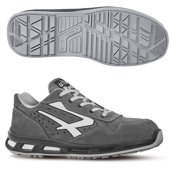 U-Power - RL20096-43 - Calzatura di sicurezza Going S1P SRC Red Lion - pelle scamosciata morbida forata - numero 43 - grigio - U-Power