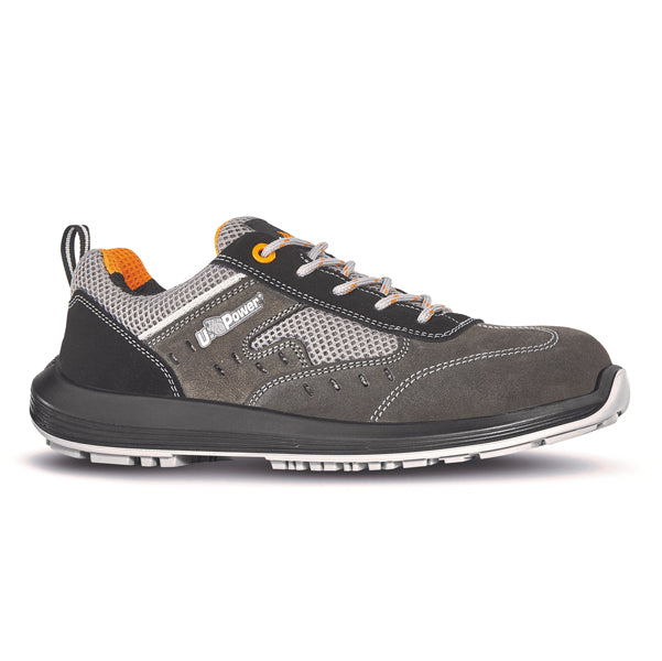U-Power - RR20196-44 - Calzatura di sicurezza Brezza S1P SRC RockRoll - pelle scamosciata morbida - numero 44 - grigio - U-Power