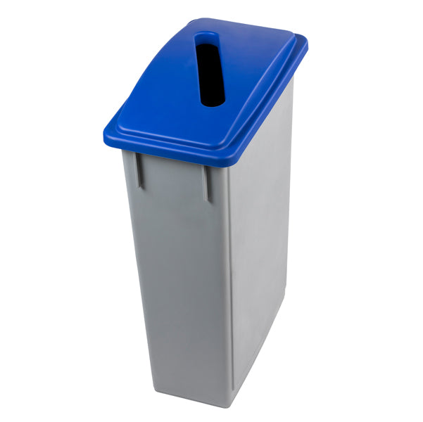 MEDIALINTERNATIONAL - 102205 - Contenitore Office 90 - con feritoia per carta - 29,5x52x83,5 cm - 90 L - grigio-blu - Medial International