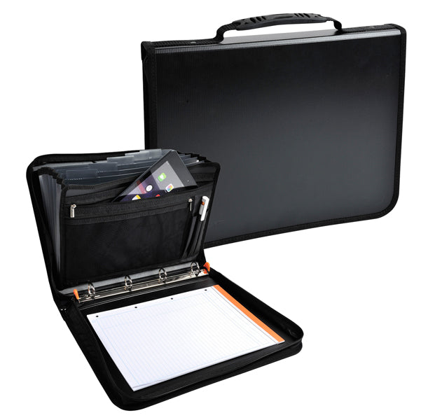 EXACOMPTA - 55634E - Conferenziere con meccaniscmo Exafolder - PPL - 4 anelli 30 mm - nero - Exacompata