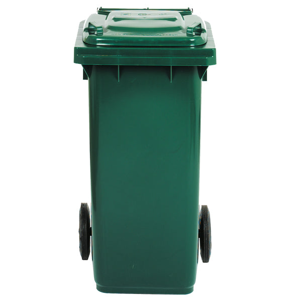 MobilPlastic - 1-120-5-VES - Bidone carrellato - 48x55x93 cm - 120 L - verde scuro - Mobil Plastic