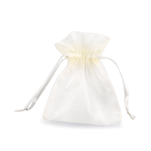 PNP - UL550DLL03VAV - Sacchetti organza Milly - 12,5 x 17 cm - avorio - PNP - conf. 20 pezzi