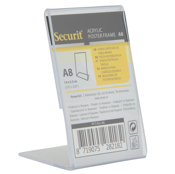 SECURIT - PFT-ACL-A8 - Display a L - 8 x 5,2 x 4,1 cm (A8) - Securit