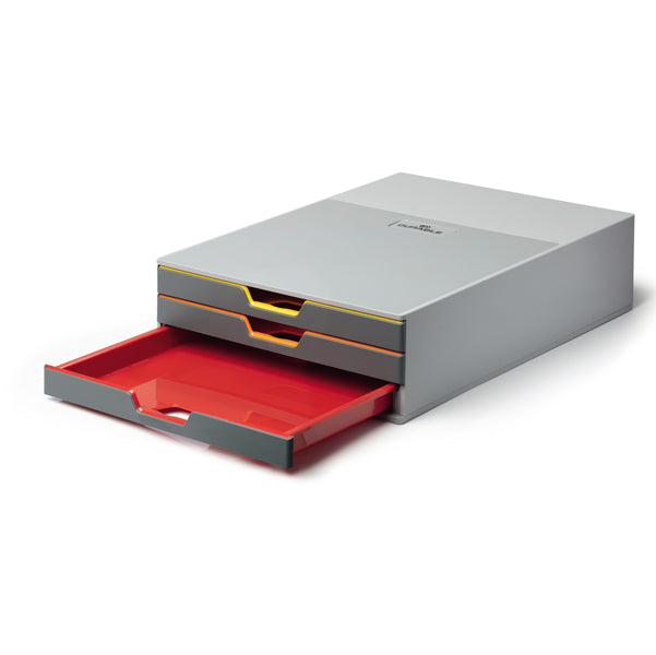 DURABLE - 7603-27 - Cassettiera sottomonitor Varicolor - 28 x 9,5 x 35,6 cm - Durable