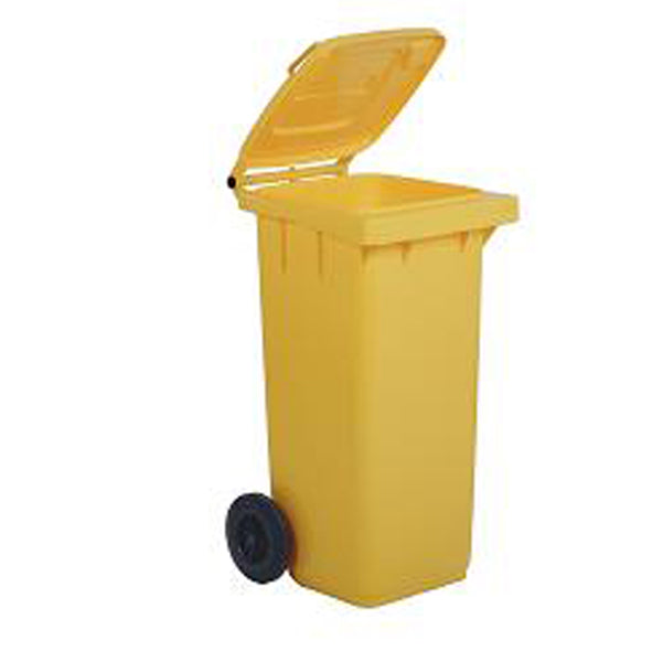 MobilPlastic - 1-120-5-GIA - Bidone carrellato - 48x55x93 cm - 120 L - giallo - Mobil Plastic