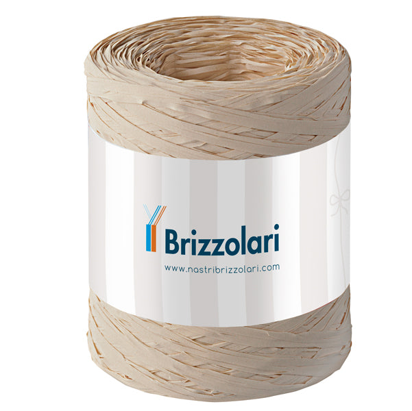 BRIZZOLARI - 01003740 - Nastro Rafia sintetica - naturale 40 - 5mmx200mt - Brizzolari