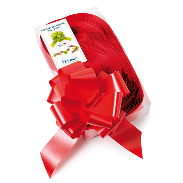 BRIZZOLARI - 00313307 - Nastri strip 6800 - in polipropilene - rosso 07 - per fiocco autocomponibile - 50 mm - diametro 20 cm - Brizzolari - conf. 30 pezzi