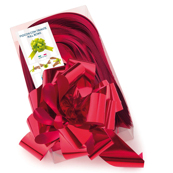 BRIZZOLARI - 00314107 - Nastro strip metal 6870 - rosso 07 - per fiocco autocomponibile - 50mm - diametro 20cm - Brizzolari