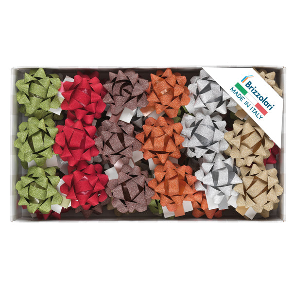 BRIZZOLARI - 02307200 - Stelle Glitty 68245 - 10 mm - diam. 5 cm - colori assortiti - Brizzolari - conf. 50 pezzi