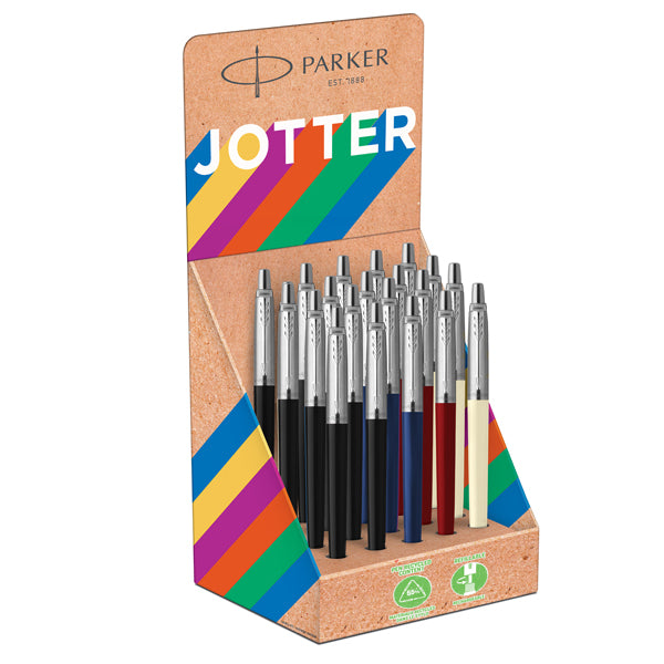 PARKER - 2190110 - Penna sfera Jotter Original Plastic - tratto M - colori fusto assortiti - Parker - expo 20 pezzi