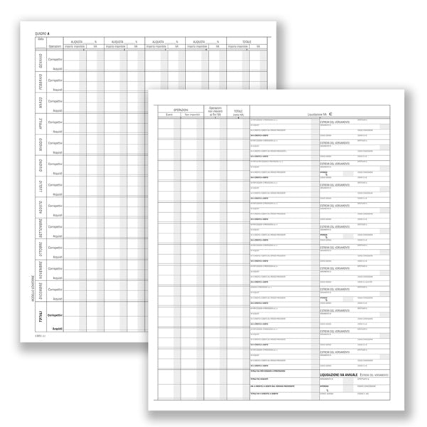 DATA UFFICIO - DU138510000 - Registro prospetto riepilogativo minori - 8 pagine - 31 x 24,5 cm - DU138510000 - Data Ufficio