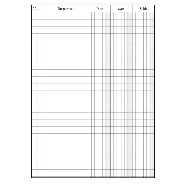 DATA UFFICIO - DU133300000 - Registro Dare-Avere-Saldo - 96 pagine - 17 x 12 cm - DU133300000 - Data Ufficio