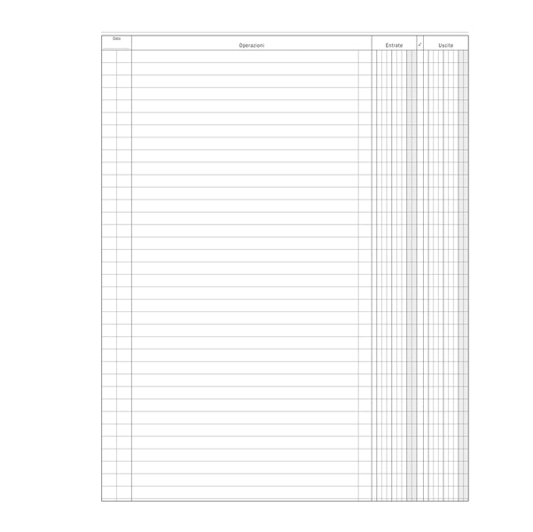 DATA UFFICIO - DU135800000 - Registro Entrate-Uscite - 100 pagine - 31 x 24,5 cm - DU135800000 - Data Ufficio