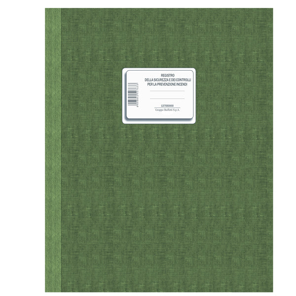 DATA UFFICIO - DU137550000 - Registro sicurezza-controlli prevenzione incendi - 48 fogli - 24 x 31,5 cm - DU137550000 - Data Ufficio