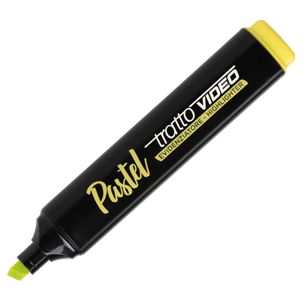 TRATTO - 833501 - Evidenziatore Tratto Video pastel - punta a scalpello - tratto da 1,0mm-5,0mm - giallo limone - Tratto