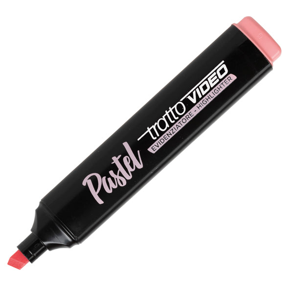 TRATTO - 833507 - Evidenziatore Tratto Video Pastel - punta a scalpello - tratto 1,0 - 5,0 mm - rosa pompelmo - Tratto