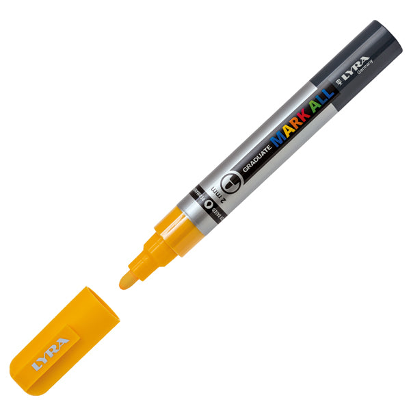 LYRA - L6820007 - Marcatore a base d'acqua Graduate Mark All - punta tonda 2mm - giallo - Lyra