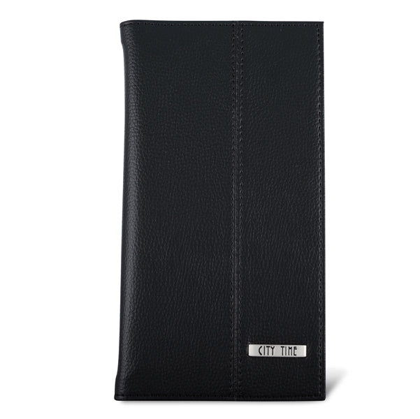 City Time - 4852-N - Portabiglietti da visita Professional - similpelle - nero - 12,5x23,5 cm - City Time