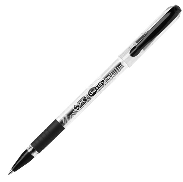 BIC - CEL 1010266 - Penne a sfera con cappuccio Gelocity Stic - punta 0,5 mm - nero - Bic - scatola 30 pezzi