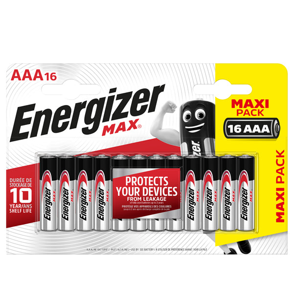 Energizer - E303349300 - Pile ministilo AAA - 1,5V - Energizer max - blister 16 pezzi