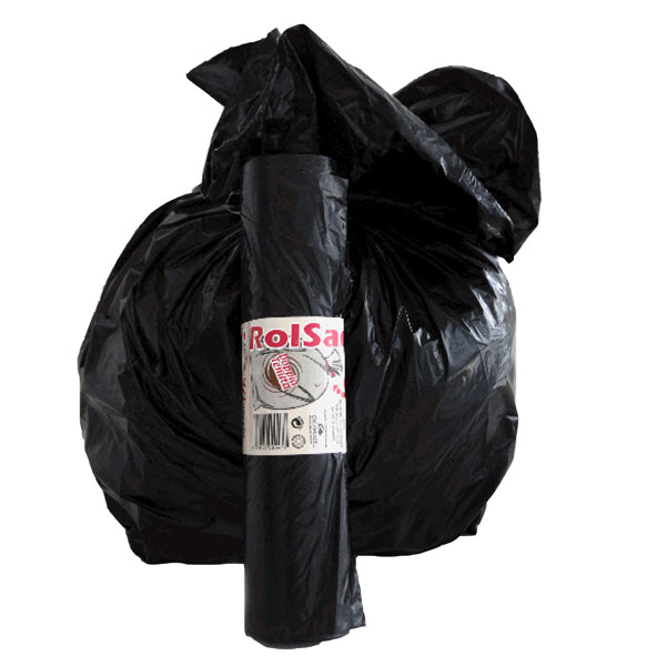 Rolsac - 10260 - Sacchi - 55 x 70 cm - 38 L - 19 micron - nero - Rolsac - conf. 30 pezzi