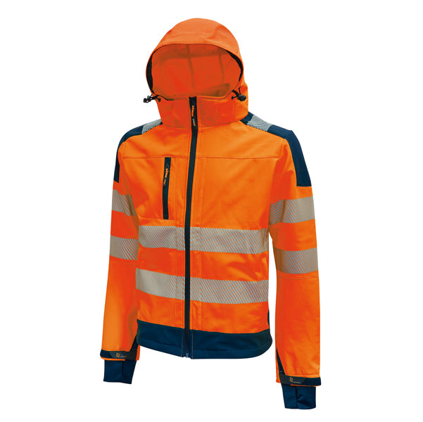 U-Power - HL169OF-L - Giacca alta visibilitA' Softshell Miky - taglia L - arancio fluo - U-Power