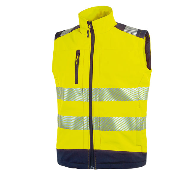 U-Power - HL173YF-L - Gilet alta visibiltA' Softshell Dany - taglia L - giallo fluo - U-Power