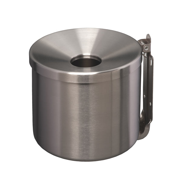 MEDIALINTERNATIONAL - 106003 - Posacenere murale Nido - diametro 16 cm - H 14 cm - 2 L - acciaio inox - Medial International