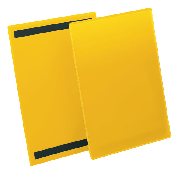 DURABLE - 1744-04 - Buste identificative - con bande magnetiche - A4 verticale - giallo - Durable - conf.50 pezzi