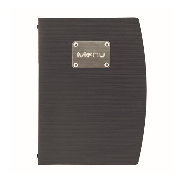 SECURIT - MC-RCA5-BL - PortamenU' Rio - 1 inserto doppio - A5 - 18 x 23,5 cm - nero - Securit