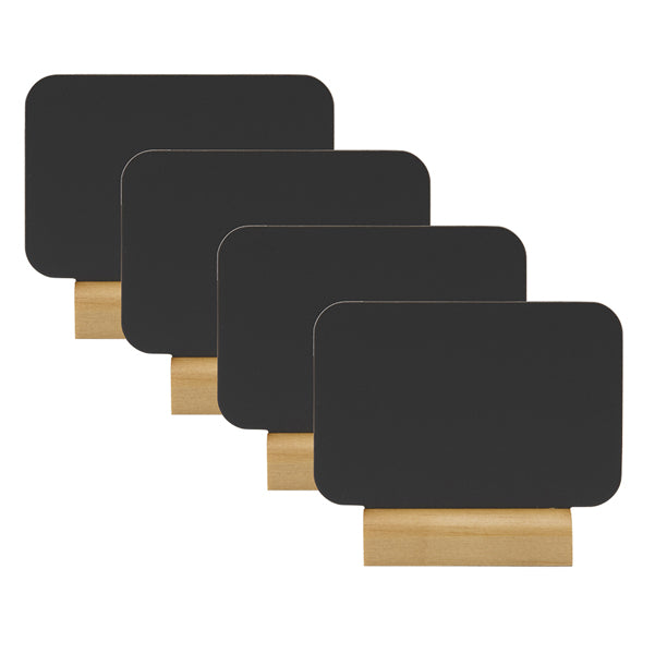 SECURIT - FBT-RECT-4 - Mini lavagne segnaposto - 7,5 x 9 cm - Securit - set 4 pezzi