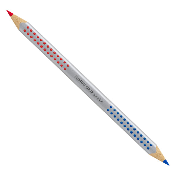 FABER-CASTELL - 110910 - Matita bicolore triangolare Jumbo Grip 1109-10 - rosso-blu - Faber Castell - 90285 - Conf. da 12 Pz.