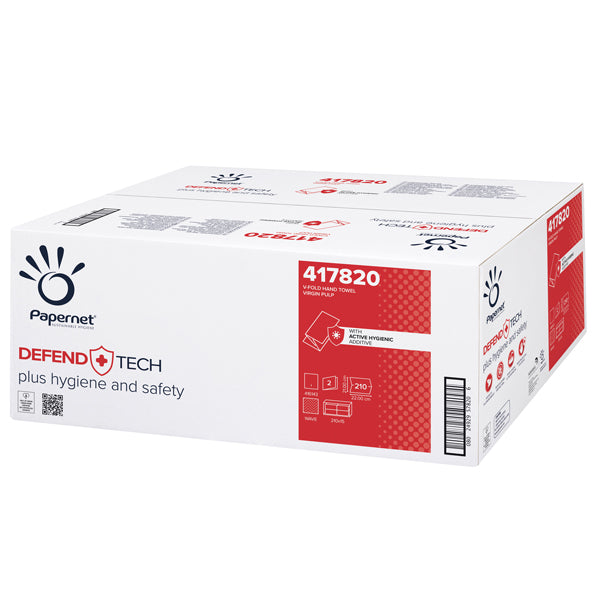 PAPERNET - 417820 - Asciugamani piegati a V Defend Tech - Papernet - pacco 210 pezzi